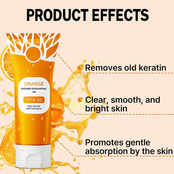 Gel Exfoliant cu ulei de portocală și extract de perlă pentru Față și Corp