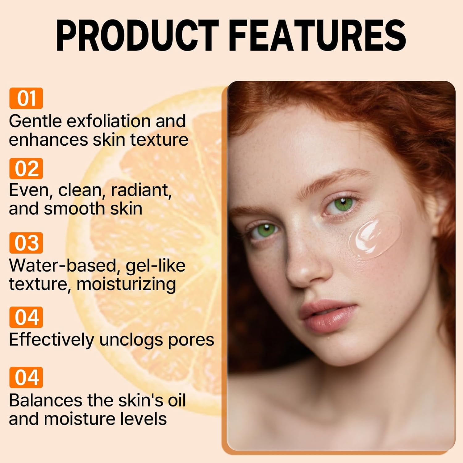 Gel Exfoliant cu ulei de portocală și extract de perlă pentru Față și Corp  Ofertă 1 + 1 GRATIS